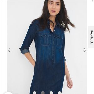 White House Black Market denim shirt dress